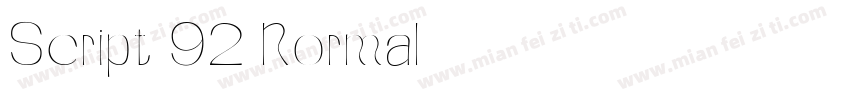 Script 92 Normal字体转换